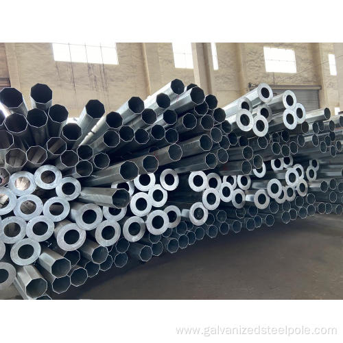 500KG Pull 9M 11M 13.5M Galvanized Steel Pole